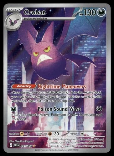Crobat — Chaos Rising 093/086 · Illustration Rare