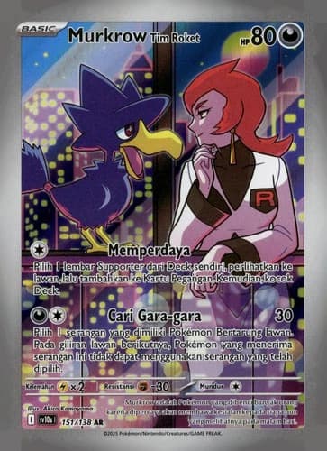 Team Rocket's Murkrow — Destined Rivals 151/138 · Illustration Rare